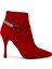 Kadın Hakiki Deri Kırmızı Süet Topuklu Bot 594 5417 Bn Bot SK25-26 Krmz Mts Suet 1