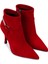Kadın Hakiki Deri Kırmızı Süet Topuklu Bot 594 5417 Bn Bot SK25-26 Krmz Mts Suet 2