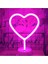 Kalp Tasarımlı Işıklı Neon LED Lamba 5