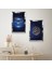 Gümüş Aynalı Pleksi Çerçeveli Mavi Arka Planlı Allah ve Bismillah Ikili Mdf Tablo Seti 2