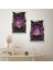 Gümüş Aynalı Pleksi Çerçeveli Mor Arka Planlı Maşallah ve Subhanallah Dini Ikili Mdf Tablo Seti 2