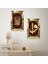 Gold Aynalı Pleksi Çerçeveli Allah Hz Muhammed Lafzı ve Elif Vav Harfi Dini Ikili Mdf Tablo Seti 2