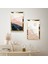 Gold Aynalı Pleksi Çerçeveli Beyaz Arka Planlı Modern Dağ Mazaralı Ikili Mdf Tablo Seti 2