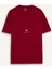 %100 Pamuk Regular Fit Bisiklet Yaka Kalp Baskılı Kısa Kollu Kırmızı Tişört D5156AX25SP 4