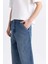 %100 Pamuk Skater Fit Geniş Kalıp Yüksek Bel Geniş Paça Cepli Yıkamalı Jean Pantolon E6336AX25SP 4