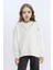 Kız Çocuk Oversize Geniş Kalıp Kapüşonlu Baskılı Fermuarlı Sweatshirt D6497A8NS 1