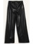 Wide Leg Fermuarlı Uzun Deri Pantolon G0140AX25AU 3