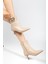 Nude Kadın Ince Topuklu Bot Aksesuarlı Sivri Burun 2