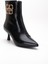 Siyah Kadın Ince Topuklu Bot Aksesuarlı Sivri Burun 4
