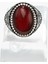 Geometrik Desenli Kırmızı Akik Taşlı 925 Ayar Gümüş Erkek Yüzük – Asalet ve Gücün Sembolü 2