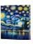 Van Gogh 7 - Yıldızlı Gece Çizgili Yan Boyamalı Defter 1