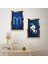 Gold Aynalı Pleksi Çerçeveli Mavi Kayıboyu ve At Ikili Mdf Tablo Seti 2