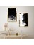 Gold Aynalı Pleksi Çerçeveli Siyah Üzeri Beyaz ve Gri Soyut Desenli Ikili Mdf Tablo Seti 2