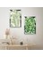 Gümüş Aynalı Pleksi Çerçeveli Yeşil Bitkiler Ikili Mdf Tablo Seti 2