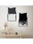 Gümüş Aynalı Pleksi Çerçeveli Siyah ve Beyaz Soyut Desenli Ikili Mdf Tablo Seti 2