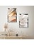 Gümüş Aynalı Pleksi Çerçeveli Beyaz Dekoratif Ikili Mdf Tablo Seti 2