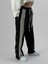 Kadın Şeritli Siyah Baggy Pantolon COC1078 2