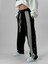 Kadın Şeritli Siyah Baggy Pantolon COC1078 3
