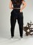 Siyah Kadife Pileli Kadın Jogger Pantolon COC1056 5