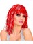 Kırmızı Işıltılı Metalize Parti Peruğu 1