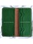 El Yapımı Hakiki Yeşil Deri Erkek Cüzdan - Türk Halısı Desenli Yakma Sanatı Dana Derisi Katlanabilir Model 3