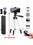 102 cm Hafif Tripod  Telefon/kamera Uyumlu Bluetooth Uzaktan Deklanşörlü 360° 3-Yönlü Kafa/siyah 2