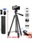 102 cm Hafif Tripod  Telefon/kamera Uyumlu Bluetooth Uzaktan Deklanşörlü 360° 3-Yönlü Kafa/siyah 3