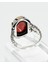 Modern El Işçiliği Kırmızı Akik Taşlı 925 Ayar Gümüş Erkek Yüzük – Zarif ve Güçlü Tasarım 6