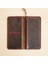 El Yapımı Hakiki Kahverengi Deri Erkek Cüzdan - Yakma Sanatı Dana Derisi Bifold Model - Sanatsal El Işçiliği Tasarım 3