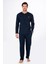 Erkek Düğmeli Yaka Pijama Takımı | Lacivert 031 1