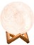 3D Ay Lambası Gece Lambası – Dokunmatik, Renk Değiştiren Dekoratif Masa Lambası (Ahşap Standlı) 4