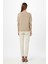 Ekstra Oversize Düşük Kol Basic Bej Rengi Ince Triko 5