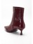 Bordo Kadın Ince Topuklu Bot Kırışık Rugan Sivri Burun 5