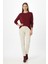 Ekstra Oversize Düşük Kol Basic Bordo Ince Triko Kaz 5