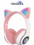 Stn-28 Kedi Kulaklı Kulaklık Pembe, Sevimli Kablosuz Bluetooth 5.0, Rgb LED Işıklı, Katlanabilir Kulaküstü Çocuk Kulaklığı 4