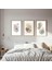 3lü Bohem Tablo Seti , Çerçeveli Boho Çiçek Tablo Seti Üçlü,minimalist Tablo Seti 2