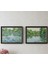 Monet Tarzı Yeşil ve Mavi Doğa Tabloları Ikili Set,mavi Yeşil Tonlarda 2'li Sanat Eseri Tablo Seti 1
