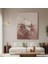 Soyut Kanvas Tablo - Pembe ve Bej Doku Efektli Tablo,lüks Salon ve Yatak Odası Kanvas Tablo 3