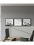 Modern Minimalist 3'lü Çerçeveli Tablo Seti - Siyah Beyaz Çerçeveli Tablo Seti Çerçeveli 2