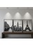 Amsterdam, New York, Paris 3'lü Siyah Beyaz Çerçeveli Tablo Seti 1