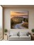 Gün Batımı Manzarası Kanvas Tablo | Italyan Tarzı Ev Dekorasyonu Için Toskana Kırsalı Manzara Tablo 1