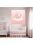 Kız Bebek Odası Kanvas Tablo, Sevimli Fil Kanvas Tablo Bebek Odası Pembe Tablo Kanvas 3