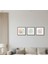 3'lü Çerçeveli Soyut Boho Suluboya Efektli Minimalist Modern Tablo Seti 1