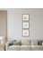 3'lü Çerçeveli Soyut Boho Suluboya Efektli Minimalist Modern Tablo Seti 2