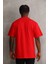 Unisex Baskılı Oversize T-Shirt - Kırmızı -Vlmr 2