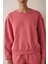 Çöl Gülü Oversize Bisiklet Yaka Crop Sweatshirt 13