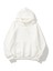 3 Iplik Pamuklu Unisex Kapşonlu Sweetshirt - Beyaz -Vlmr 1
