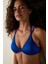 Lapis Minimal Kesim Bağlama Detaylı Mavi Bikini Üstü 17