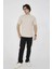 Unisex Bisiklet Yaka Slim Fit T-Shirt- Bej -Vlmr 4