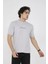 Unisex Bisiklet Yaka Slim Fit T-Shirt- Boyalı Gri -Vlmr 1
